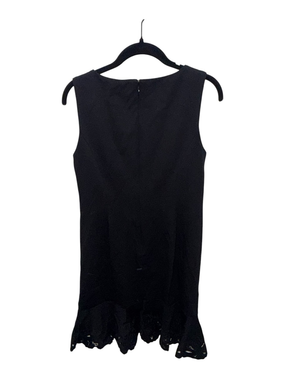 Talbots RSVP Black Sleeveless Lace Trim Mini Dress Size 8P Petite Cocktail LBD - Picture 4 of 6